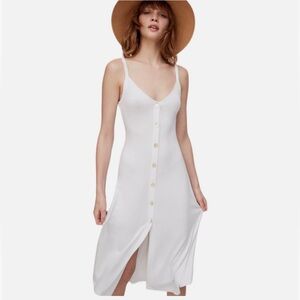 Wilfred Free Aritzia women tan XS MAIRI Dress Summer Terri Shirt dress